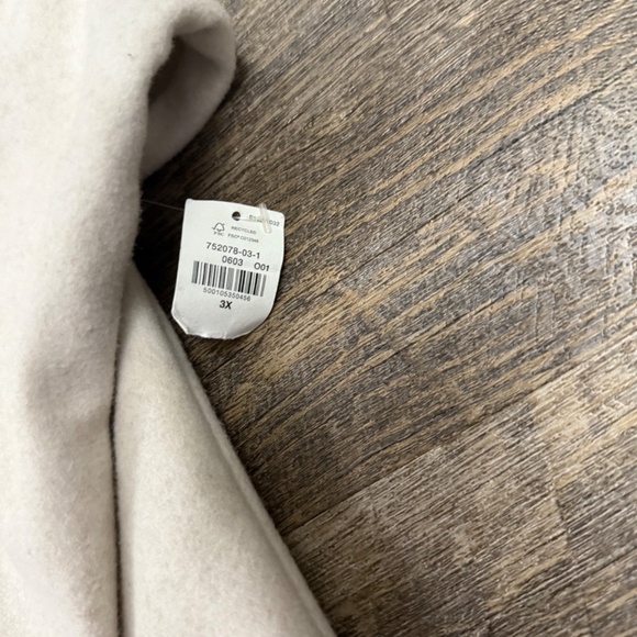 Old Navy Womens 3X Cream Longline Coat Jacket Oversized Button Front - Picture 9 of 13